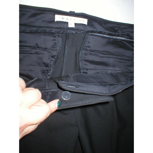 New NWT Womens Designer Trina Turk Black Pants Slacks 12 Aubree Office USA Work - Picture 3 of 6